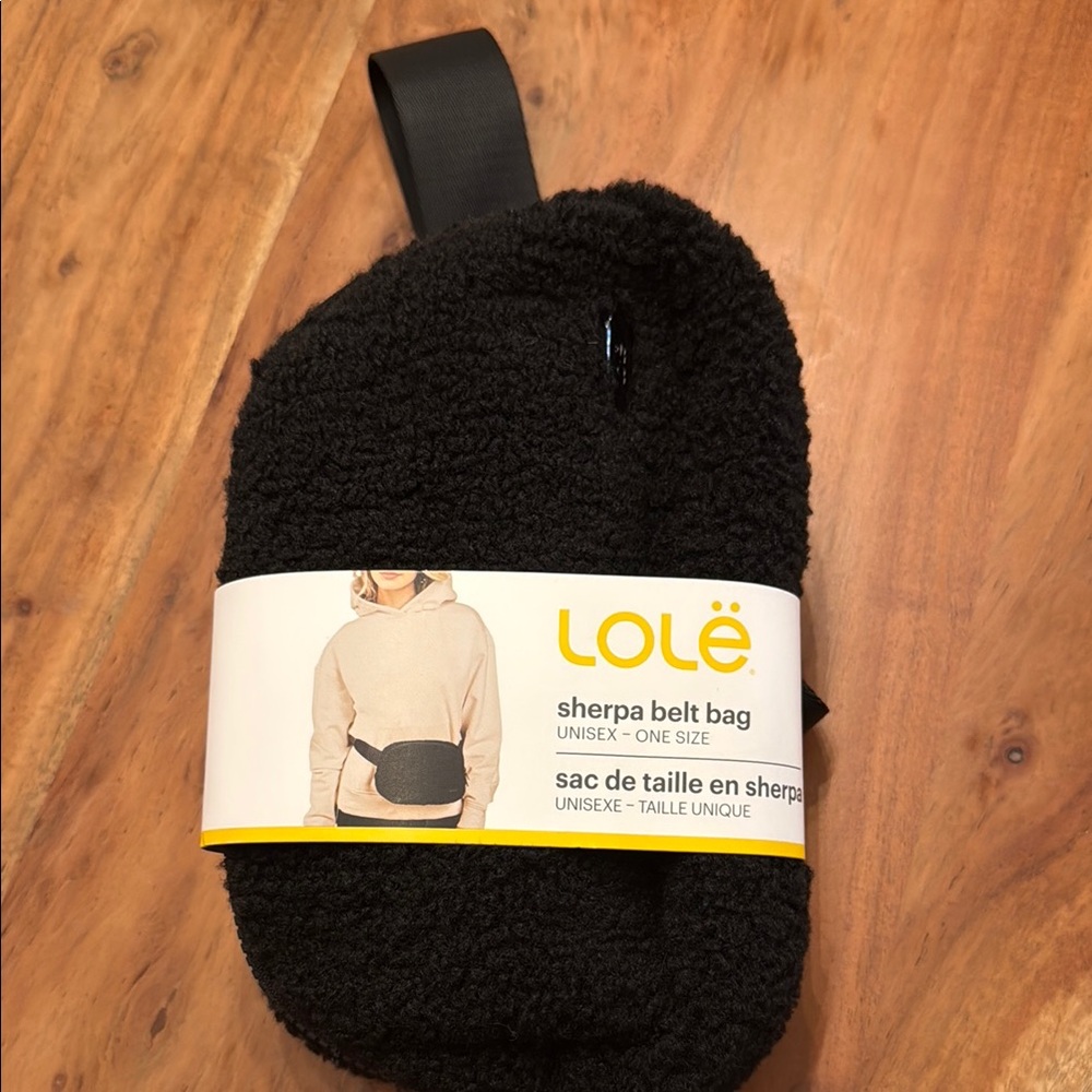 Lole Black Sherpa Waist Bag
